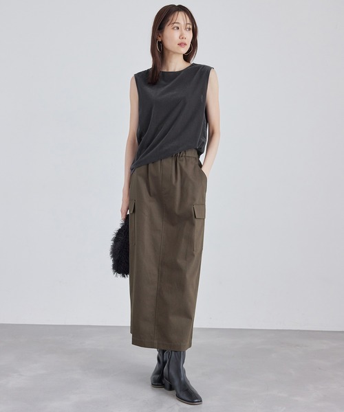 ROPE' PICNIC（ロペピクニック）の「ベロアノースリーブカットトップス（Tシャツ/カットソー・レディース・チャコールグレー/ブルー系その他6/ベージュ系その他2・38）」の11枚目の写真