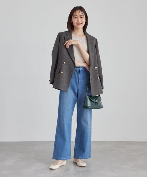 ROPE' PICNIC（ロペピクニック）の「ベロアノースリーブカットトップス（Tシャツ/カットソー・レディース・チャコールグレー/ブルー系その他6/ベージュ系その他2・38）」の8枚目の写真