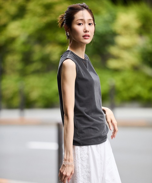 トップス ROPE セール】カットジョーゼットスキッパートップス（Tシャツ