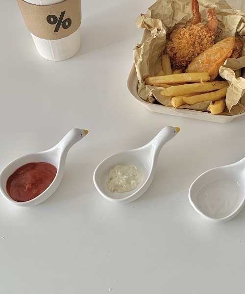 Made in I(メイドインアイ)の「Duckディップソースカップ(食器・レディース・ホワイト・FREE)」の4枚目の写真