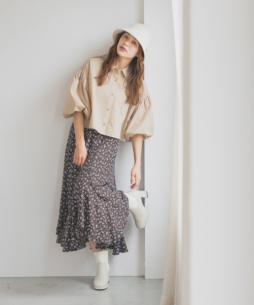 mysty woman(ミスティウーマン)の「バルーンスリーブシャツ 143236(シャツ/ブラウス・レディース・ブラック/オフホワイト/ベージュ・FREE)」の15枚目の写真