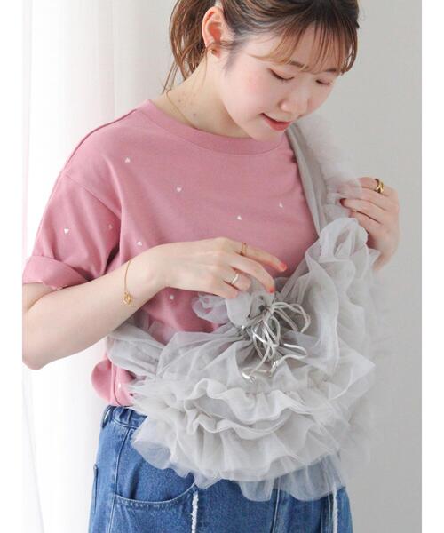 ehka sopo（エヘカソポ）の「チュールマルチWAYフリルバッグ（ハンドバッグ・レディース・ブラック/グレー/キナリ・F）」の3枚目の写真