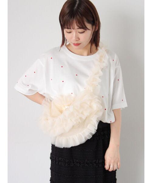 ehka sopo（エヘカソポ）の「チュールマルチWAYフリルバッグ（ハンドバッグ・レディース・ブラック/グレー/キナリ・F）」の11枚目の写真