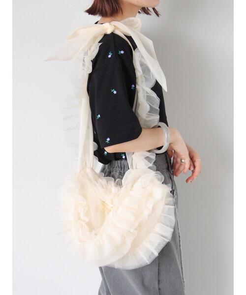 ehka sopo（エヘカソポ）の「チュールマルチWAYフリルバッグ（ハンドバッグ・レディース・ブラック/グレー/キナリ・F）」の12枚目の写真