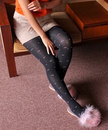 フラワーエンブロイダリータイツ【SANSeLF】sana24a002