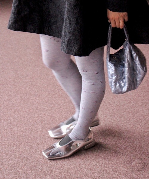 SANSeLF（サンセルフ）の「フラワーエンブロイダリータイツ【SANSeLF】sana24a002（タイツ/ストッキング・レディース・ネイビー/グレー・FREE）」の8枚目の写真