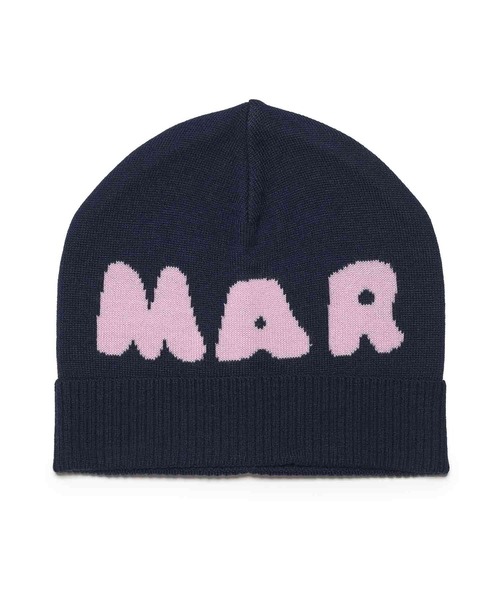 MARNI(マルニ)の「MARNI(マルニ)Kids & Junior ウールブレンドブランドロゴキャップ(ニットキャップ/ビーニー・キッズ・ネイビー/グリーン/レッド・Ⅲ/Ⅱ/Ⅰ)」の3枚目の写真