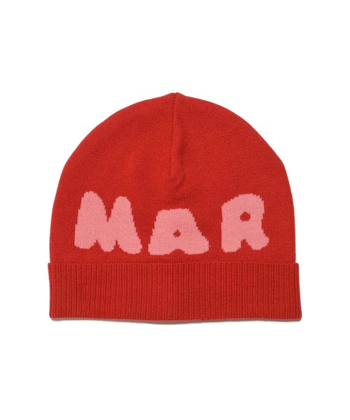 MARNI(マルニ)の「MARNI(マルニ)Kids & Junior ウールブレンドブランドロゴキャップ(ニットキャップ/ビーニー・キッズ・ネイビー/グリーン/レッド・Ⅲ/Ⅱ/Ⅰ)」の1枚目の写真