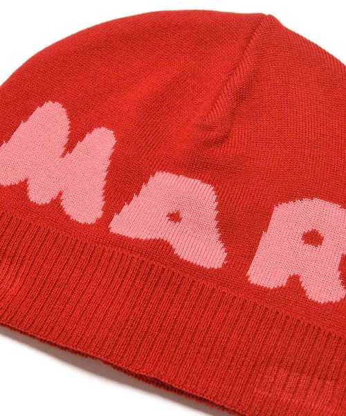 MARNI(マルニ)の「MARNI(マルニ)Kids & Junior ウールブレンドブランドロゴキャップ(ニットキャップ/ビーニー・キッズ・ネイビー/グリーン/レッド・Ⅲ/Ⅱ/Ⅰ)」の5枚目の写真