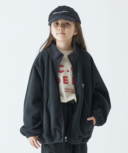 GENERATOR（ジェネレーター）の「GENERATOR/ジェネレーター フリーススタンドカラーJK（その他アウター・キッズ・ホワイト系その他2/トップグレー/ブラック・M/L/XL）」の2枚目の写真