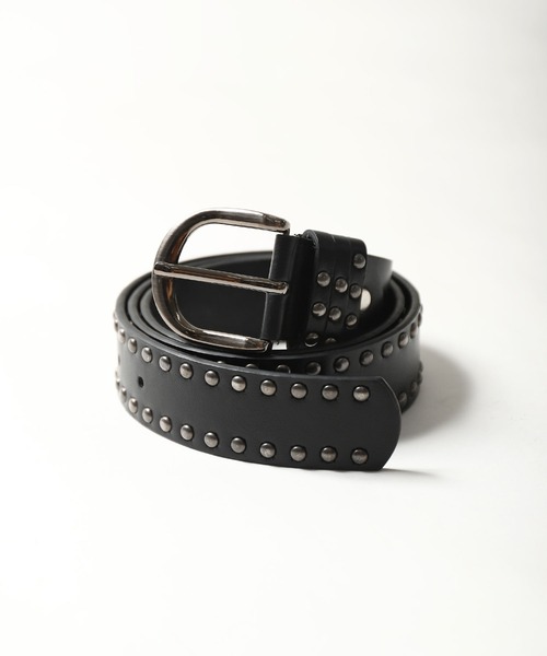 ZIP FIVE（ジップファイブ）の「【ZIP FIVE】2タイプ スタッズ ＆ ダブルホール ベルト（ベルト・メンズ・ブラック/ブラック系・FREE）」の9枚目の写真