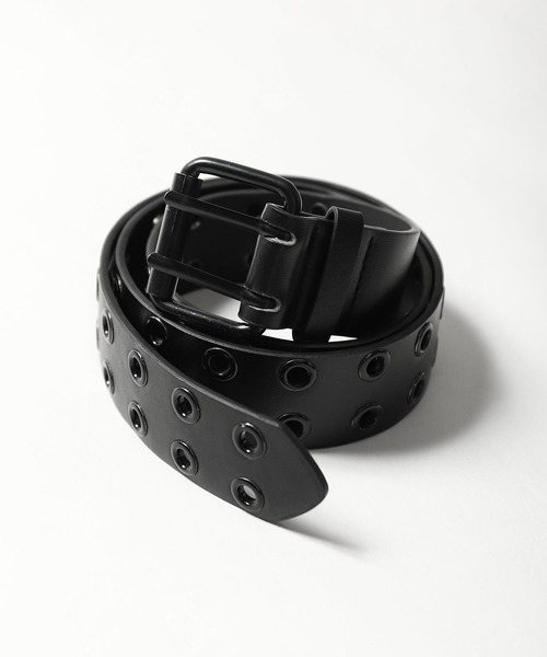 ZIP FIVE（ジップファイブ）の「【ZIP FIVE】2タイプ スタッズ ＆ ダブルホール ベルト（ベルト・メンズ・ブラック/ブラック系・FREE）」の11枚目の写真