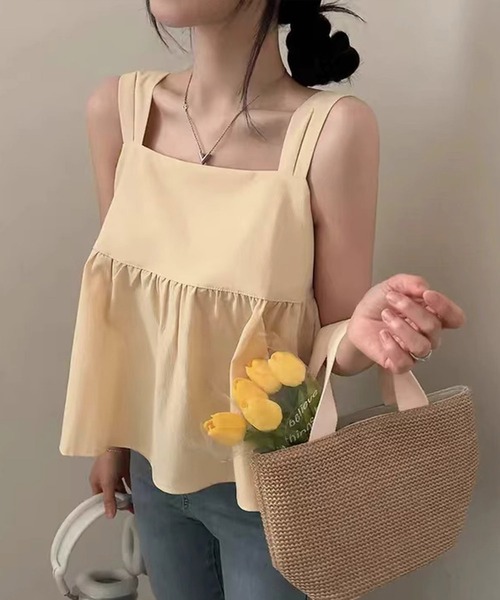 Dita Muaj.(ディータムアージュ)の「バックリボンシンプルチュニック(チュニック・レディース・ホワイト/ブラック/イエロー・FREE)」の3枚目の写真