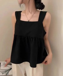 バックリボンシンプルチュニック