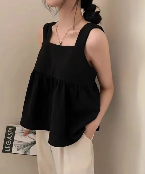 Dita Muaj.(ディータムアージュ)の「バックリボンシンプルチュニック(チュニック・レディース・ホワイト/ブラック/イエロー・FREE)」の4枚目の写真