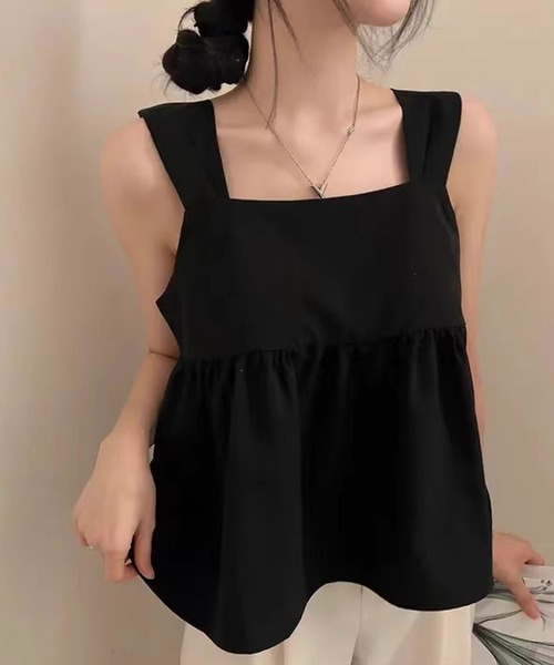 Dita Muaj.(ディータムアージュ)の「バックリボンシンプルチュニック(チュニック・レディース・ホワイト/ブラック/イエロー・FREE)」の6枚目の写真