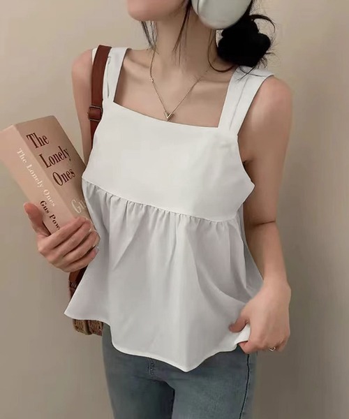 Dita Muaj.(ディータムアージュ)の「バックリボンシンプルチュニック(チュニック・レディース・ホワイト/ブラック/イエロー・FREE)」の9枚目の写真