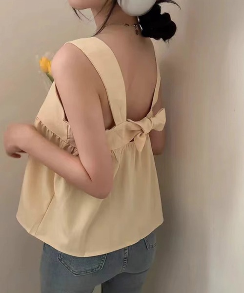 Dita Muaj.(ディータムアージュ)の「バックリボンシンプルチュニック(チュニック・レディース・ホワイト/ブラック/イエロー・FREE)」の20枚目の写真