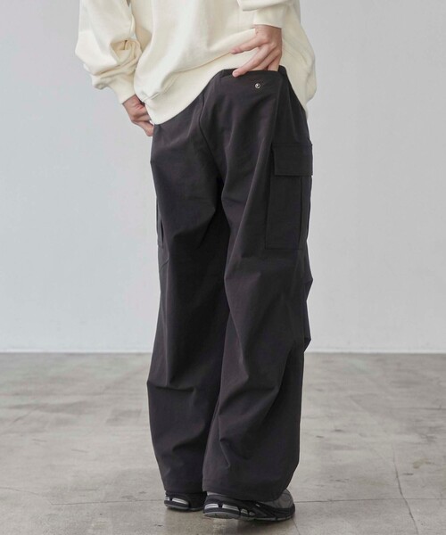 coen(コーエン)の「リップストップ6ポケットワイドカーゴパンツ(カーゴパンツ・メンズ・ブラック/オリーブ・S/M/L/XL)」の7枚目の写真