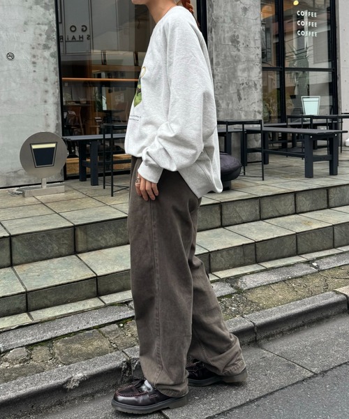 GEVACO（ゲバコ）の「【GEVACO/ゲバコ】裏毛フォトプリントスウェットクループルオーバー（スウェット・メンズ・ベージュ/グリーン/ライトグレー・SMALL/MEDIUM/LARGE）」の11枚目の写真