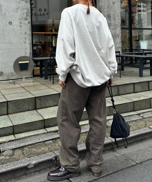 GEVACO（ゲバコ）の「【GEVACO/ゲバコ】裏毛フォトプリントスウェットクループルオーバー（スウェット・メンズ・ベージュ/グリーン/ライトグレー・SMALL/MEDIUM/LARGE）」の12枚目の写真