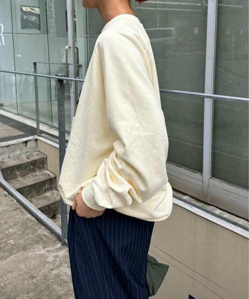 GEVACO（ゲバコ）の「【GEVACO/ゲバコ】裏毛フォトプリントスウェットクループルオーバー（スウェット・メンズ・ベージュ/グリーン/ライトグレー・SMALL/MEDIUM/LARGE）」の16枚目の写真