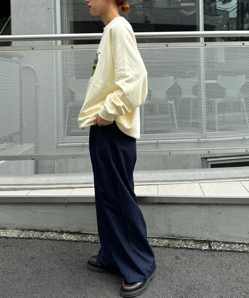 GEVACO（ゲバコ）の「【GEVACO/ゲバコ】裏毛フォトプリントスウェットクループルオーバー（スウェット・メンズ・ベージュ/グリーン/ライトグレー・SMALL/MEDIUM/LARGE）」の20枚目の写真