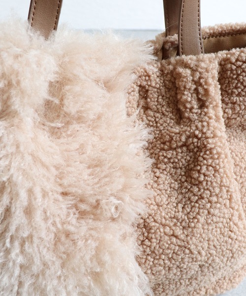 T・S・L(ティーエスエル)の「ファー切り替えトートバッグ(トートバッグ・レディース・アイボリー/グレー/モカ・FREE)」の10枚目の写真