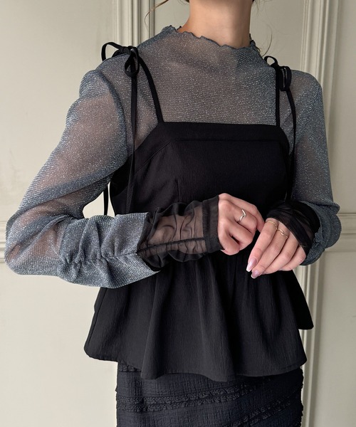 ☆自由区☆新品レイヤード風トップス