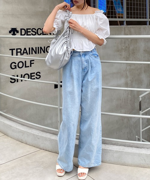 INGNI(イング)の「ギャザーショルダーバッグ(ショルダーバッグ・レディース・ブラック/ブラウン/オフホワイト/シルバー・ONE SIZE)」の15枚目の写真