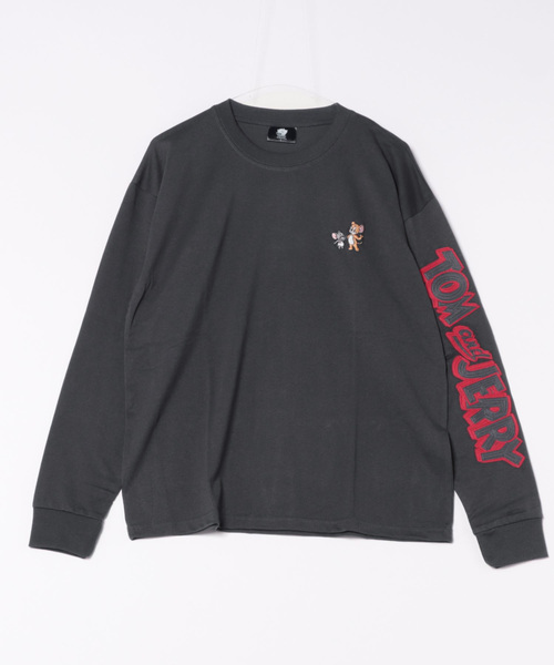 公式】トムとジェリー スリーブ刺繍ロンT（Tシャツ/カットソー