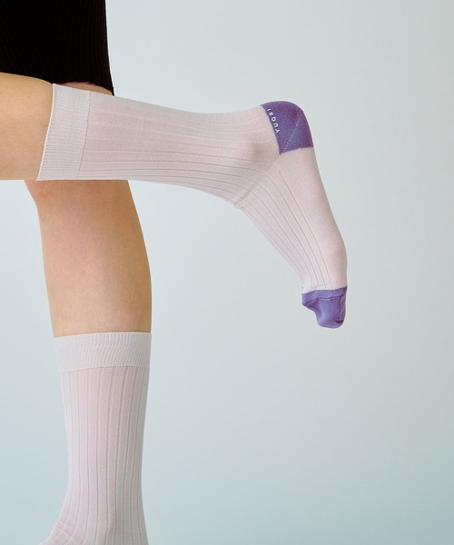 YUQRI（ユクリ）の「【YUQRI】Polite（ソックス/靴下・レディース・パープル系その他2/ホワイト/ブラック/グレー系その他2/グリーン系その他2/ブラウン系その他2/スモークピンク/ベージュ/ダークブラウン/ライトパープル/ライトイエロー・S）」の8枚目の写真