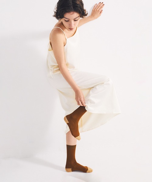 YUQRI（ユクリ）の「【YUQRI】Polite（ソックス/靴下・レディース・パープル系その他2/ホワイト/ブラック/グレー系その他2/グリーン系その他2/ブラウン系その他2/スモークピンク/ベージュ/ダークブラウン/ライトパープル/ライトイエロー・S）」の20枚目の写真