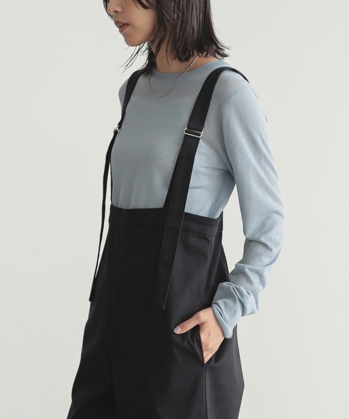 for/c(フォーシー)の「撥水チノカーブサロペットパンツ【サスティナブル】(チノパンツ・レディース・アイボリー/ベージュ/ブラック・LL/M/L)」の21枚目の写真