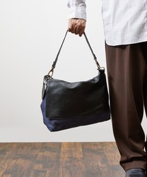 ability（アビリティ）の「BICASH ビカーシ / LEATHER CANVAS SHOULDER BAG レザー×キャンバスショルダーバッグ / B852F（ショルダーバッグ）」