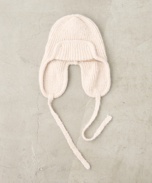 CIAOPANIC TYPY（チャオパニックティピー）の「耳付き2WAYニットフライトキャップ（ニットキャップ/ビーニー・レディース・グレー/オフホワイト/ブラック/ベージュ・ONE SIZE）」の13枚目の写真