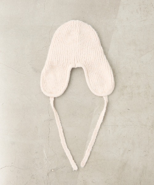 CIAOPANIC TYPY（チャオパニックティピー）の「耳付き2WAYニットフライトキャップ（ニットキャップ/ビーニー・レディース・グレー/オフホワイト/ブラック/ベージュ・ONE SIZE）」の12枚目の写真