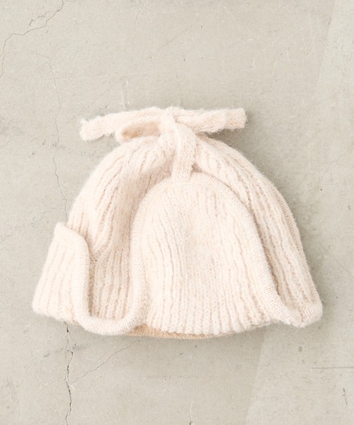 CIAOPANIC TYPY（チャオパニックティピー）の「耳付き2WAYニットフライトキャップ（ニットキャップ/ビーニー・レディース・グレー/オフホワイト/ブラック/ベージュ・ONE SIZE）」の10枚目の写真