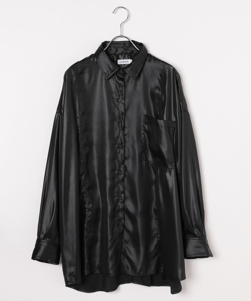 レイラ様 LEPSIM（レプシィム）の「レザー風BIGシャツ 139147（シャツ