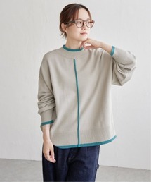 配色リブプルオーバー