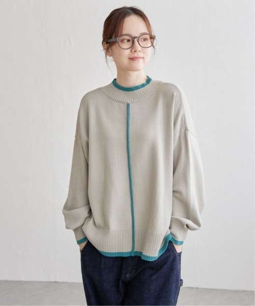 LBC（エルビーシー）の「配色リブプルオーバー（ニット/セーター・レディース・ミント/ダークラベンダー/グレー・M/L）」の16枚目の写真