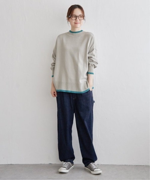 LBC（エルビーシー）の「配色リブプルオーバー（ニット/セーター・レディース・ミント/ダークラベンダー/グレー・M/L）」の8枚目の写真