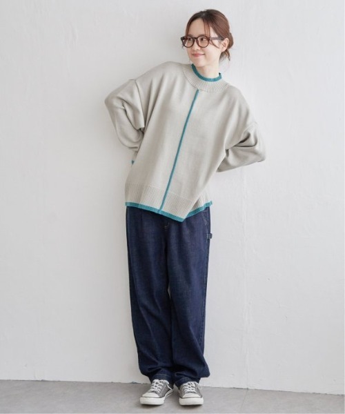 LBC（エルビーシー）の「配色リブプルオーバー（ニット/セーター・レディース・ミント/ダークラベンダー/グレー・M/L）」の11枚目の写真