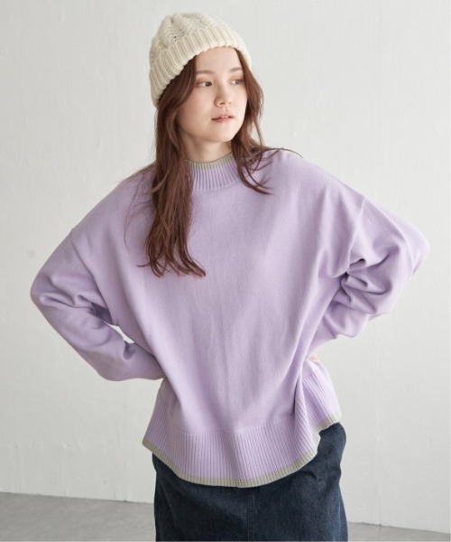 LBC（エルビーシー）の「配色リブプルオーバー（ニット/セーター・レディース・ミント/ダークラベンダー/グレー・M/L）」の21枚目の写真