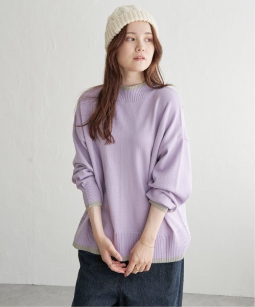 LBC（エルビーシー）の「配色リブプルオーバー（ニット/セーター・レディース・ミント/ダークラベンダー/グレー・M/L）」の13枚目の写真