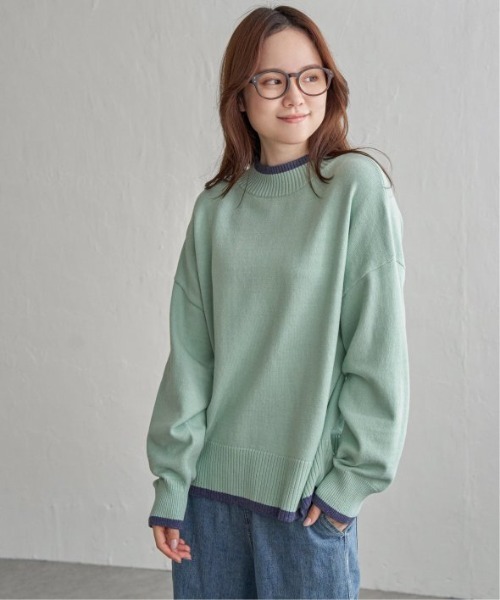 LBC（エルビーシー）の「配色リブプルオーバー（ニット/セーター・レディース・ミント/ダークラベンダー/グレー・M/L）」の20枚目の写真