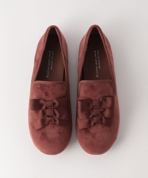 green label relaxing（グリーンレーベルリラクシング）の「TJ GLR リボン オペラシューズ  / キッズ  22cm-23cm（その他シューズ・キッズ・ブラック/オレンジ系その他・22cm/23cm）」の2枚目の写真