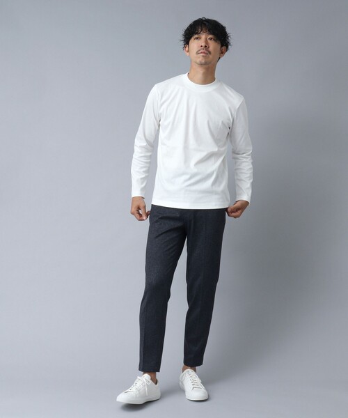 NOLLEY’S（ノーリーズ）の「【ACTIVE SECT】《限定展開》マルチファンクション ハーフモックロンT（Tシャツ/カットソー・メンズ・ブラック/ダークネイビー/ホワイト・S/L/XL/M）」の18枚目の写真