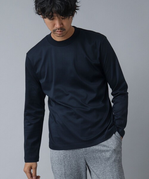 NOLLEY’S（ノーリーズ）の「【ACTIVE SECT】《限定展開》マルチファンクション ハーフモックロンT（Tシャツ/カットソー・メンズ・ブラック/ダークネイビー/ホワイト・S/L/XL/M）」の20枚目の写真