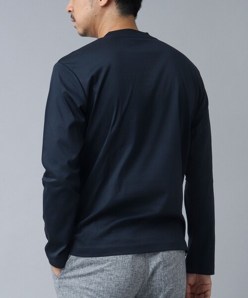 NOLLEY’S（ノーリーズ）の「【ACTIVE SECT】《限定展開》マルチファンクション ハーフモックロンT（Tシャツ/カットソー・メンズ・ブラック/ダークネイビー/ホワイト・S/L/XL/M）」の22枚目の写真